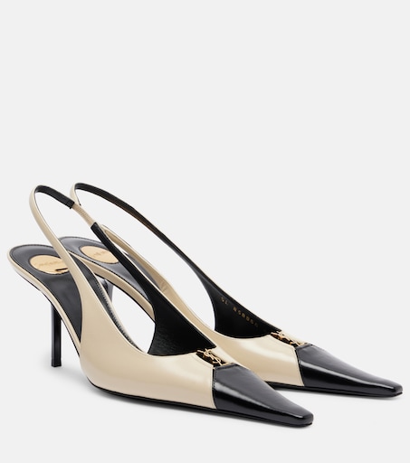 Babylone Breteuil leather slingback pumps