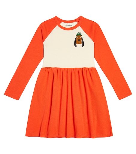 Bloodhound cotton jersey dress in red - Mini Rodini | Mytheresa