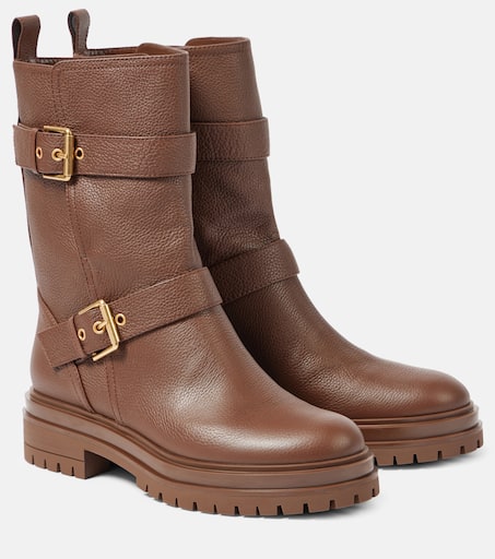 【GIANVITO ROSSI】BROWN LEATHER BOOTS P00924486.jpg