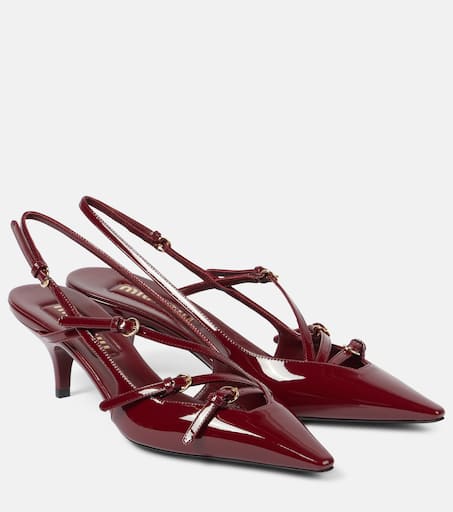 MiuMiu★Nappa leather slingback pumps Miu Miu Nappa Leather Bow Slingback Pumps | Neiman Marcus