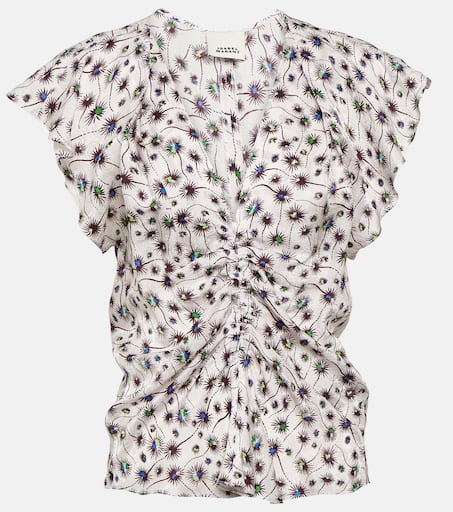 ISABEL MARANT ★ビローナ コットン&シルク ミディ ドレス ISABEL MARANT ☆ビローナ コットン&シルク ミディ ドレス