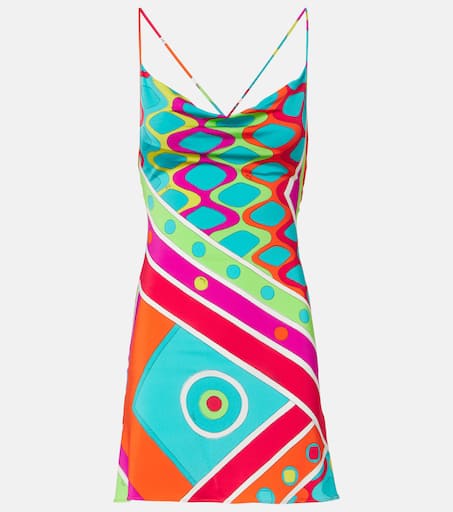 Vivara satin minidress in multicoloured - Pucci | Mytheresa
