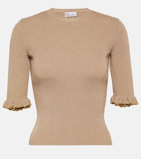 REDValentino - Ribbed-knit wool-blend top