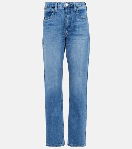 【関税込み】FRAME ブルー Le High N Tight ストレートジーンズ Le High 'N' Tight high-rise jeans in blue - Frame | Mytheresa
