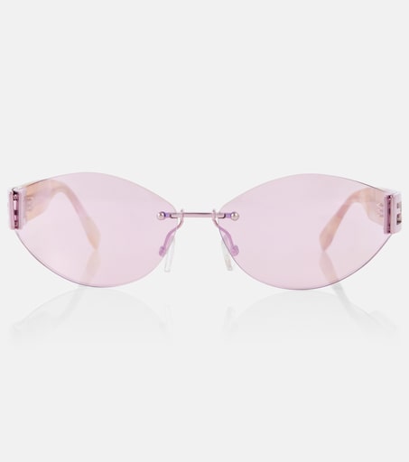 Baguette cat-eye sunglasses in pink - Fendi | Mytheresa display picture 1