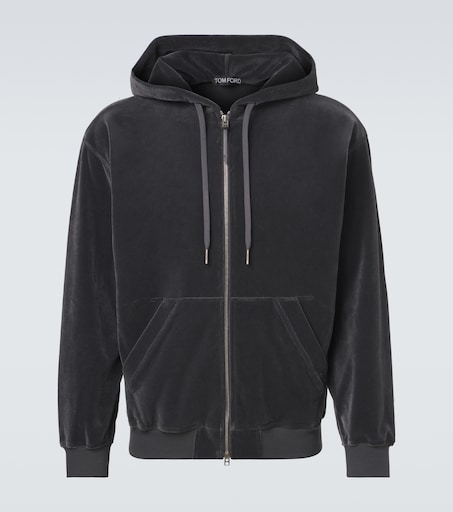 Tom Ford Cotton-blend velour zip-up hoodie 