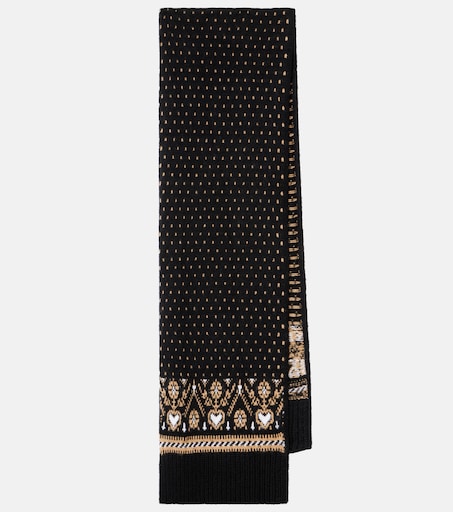 Lucerne Fair Isle cashmere scarf in black - Khaite | Mytheresa