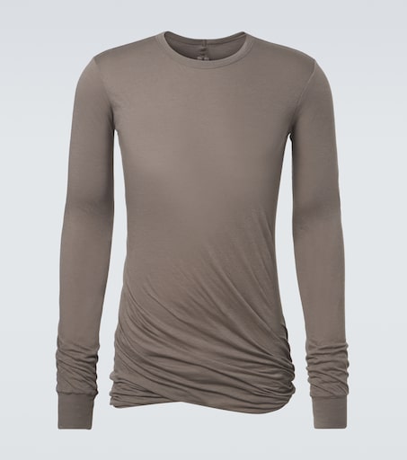 Rick Owens Draped cotton jersey top