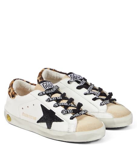 GOLDEN GOOSE スター インタージャソックス Golden Goose - Ballstar White Leather & Black Star Sneaker