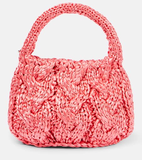 【送料&関税込】J.W. Anderson Small Cable Knit Bag SMALL CABLE KNIT BAG - LEATHER DRAWCORD TOP HANDLE BAG – JW
