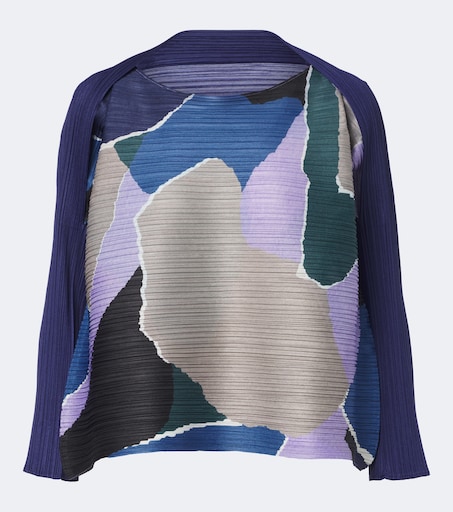 Surprise! printed pleated top in purple - Pleats Please Issey