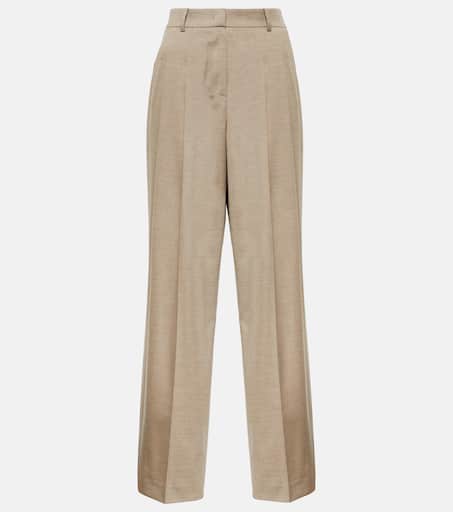 Auralee Super Milled Shetland Field Pants Top Gray Beige
