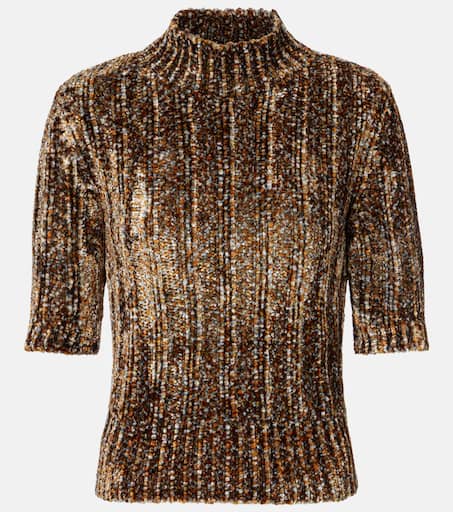 Velvet sweater in multicoloured - Dries Van Noten | Mytheresa