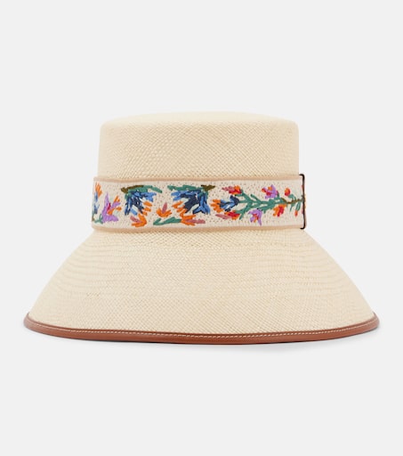 Antibes straw bucket hat in beige - Valentino | Mytheresa Antibes straw bucket hat in beige - Valentino | Mytheresa