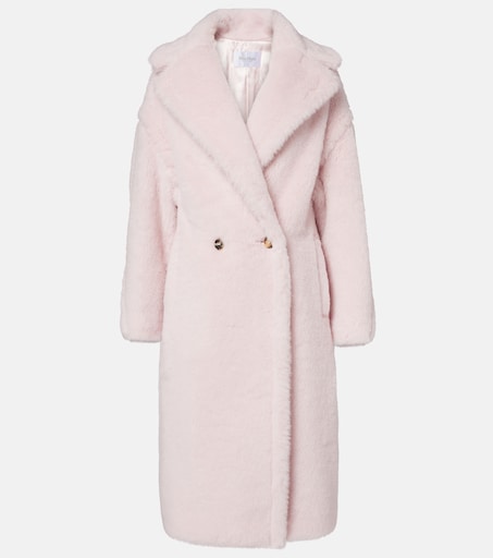 MaxMara、アンゴラ50%シルク30%、コート、ピンク、36 Alpaca and wool Teddy Bear Icon Coat, pink | Max Mara