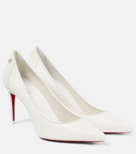 Sporty Kate 85 leather pumps in white Christian Louboutin Mytheresa