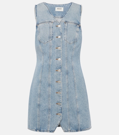 agolde denim mini dress Trina denim minidress in blue - Agolde