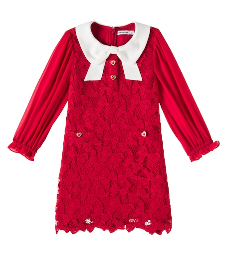 open lace back dress Malia Red Lace Detail Mini Dress - US 14