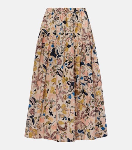 【Ulla Johnson】 Luciaコットン voile maxiスカート Lucia cotton voile maxi skirt in yellow - Ulla Johnson