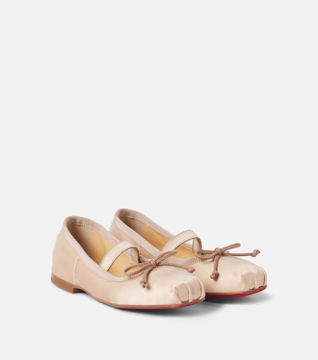 Christian Louboutin Kids 바바렛 크레페 새틴 발레 플랫