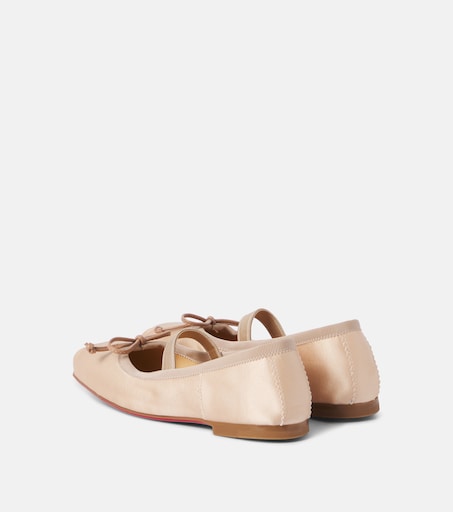 Christian Louboutin Kids 바바렛 크레페 새틴 발레 플랫