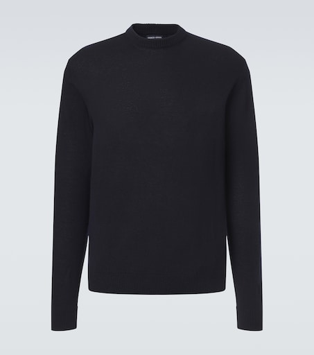Giorgio Armani x Alanui cashmere and silk polo shirt
