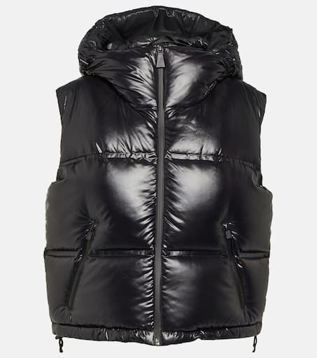 Snowbird cropped down vest in black - Aztech Mountain
