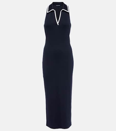 Darien cotton-blend polo dress in blue - Veronica Beard | Mytheresa