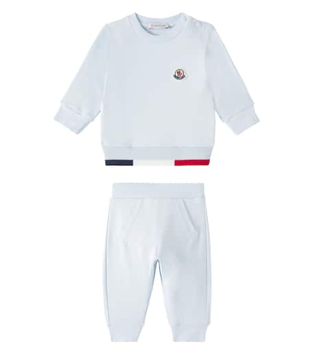フィットネスボトムス Moncler Midnight Blue Cotton Blend Joggers MONCLER Moncler Joggers Navy - Clothing from Circle Fashion UK