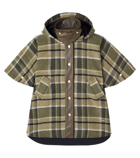 Plaid coat in multicoloured - Chloe Kids | Mytheresa