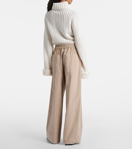 BRUNELLO CUCINELLI 코튼 골덴 와이드 팬츠