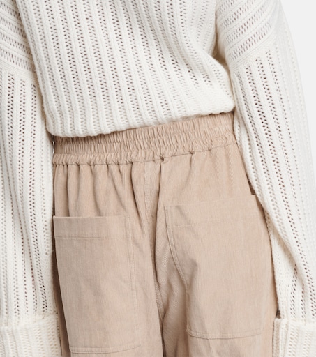 BRUNELLO CUCINELLI 코튼 골덴 와이드 팬츠