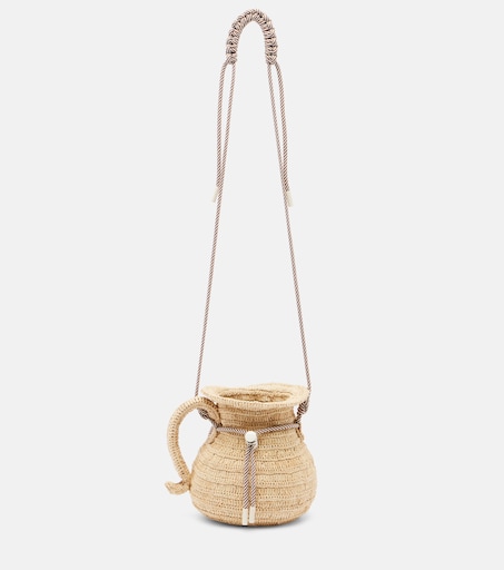 Michelle raffia crossbody bag