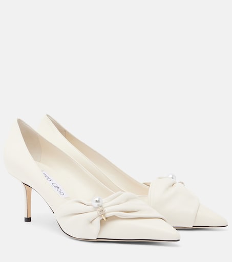 Rafi embellished leather pumps in white - Jimmy Choo | Mytheresa