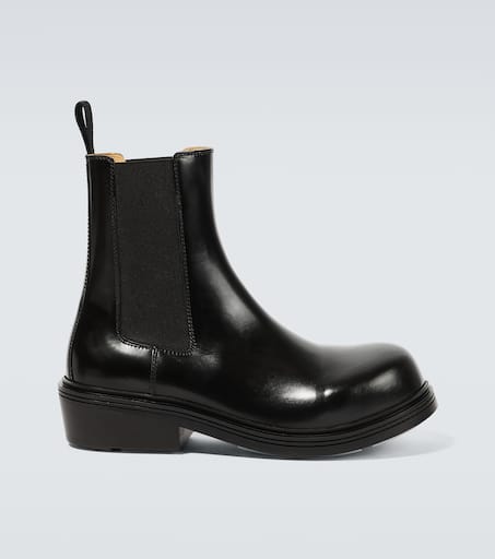 Fireman leather Chelsea boots in black - Bottega Veneta | Mytheresa