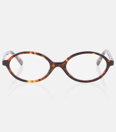 Oval glasses in brown - Miu Miu | Mytheresa