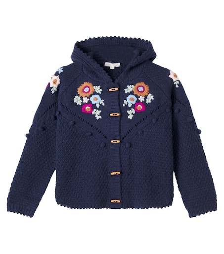 ルイーズミーシャ❁ Louise Misha フード付き花柄刺繍ファージャケット ルイーズミーシャ❁ Louise Misha フード付き花柄刺繍ファー