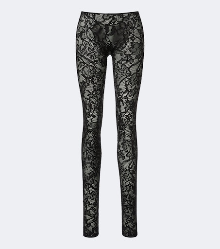 Embellished silk-blend lace leggings, image 2 of 2