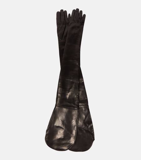 手袋 JIL SANDER  Leather gloves Leather gloves in black - Jil Sander | Mytheresa