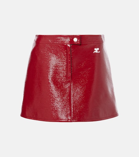 Reedition vinyl miniskirt in red - Courreges | Mytheresa