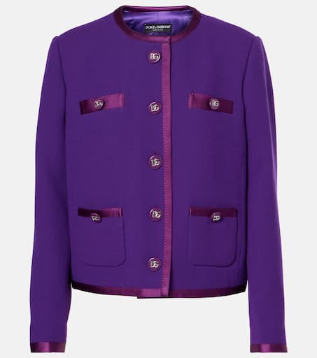 ジャケット DOLCE & GABBANA- PURPLE JACKET DOLCE & GABBANA Women's Jacket Vintage Silk Purple Violet