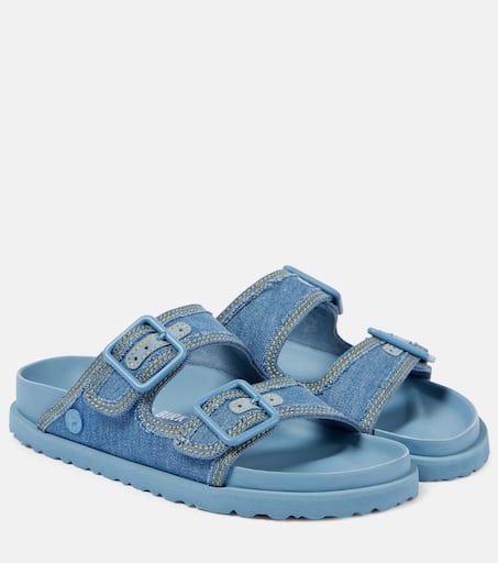 サンダル・ミュール Birkenstock 1774 Navy Blue Suede And Pvc Arizona Slippers 1774 Arizona PVC Synthetics Dark Navy | BIRKENSTOCK