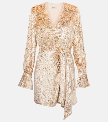 camryn jacquard cutout dress in gold minidress pink - Simkhai 2025-JUL