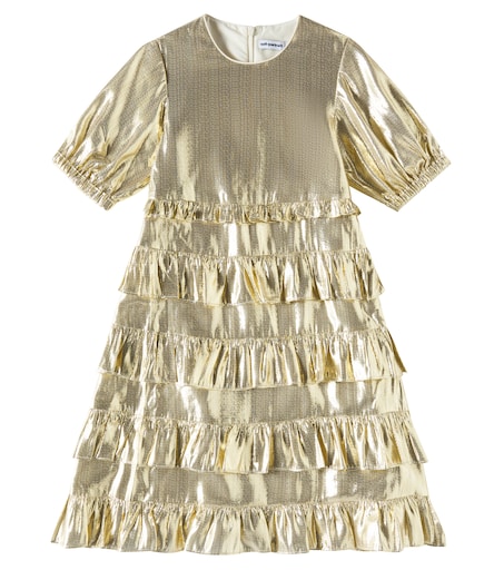 Lam ruffled dress in gold - Self Portrait Kids | Mytheresa Lam ruffled dress in gold - Self Portrait Kids | Mytheresa