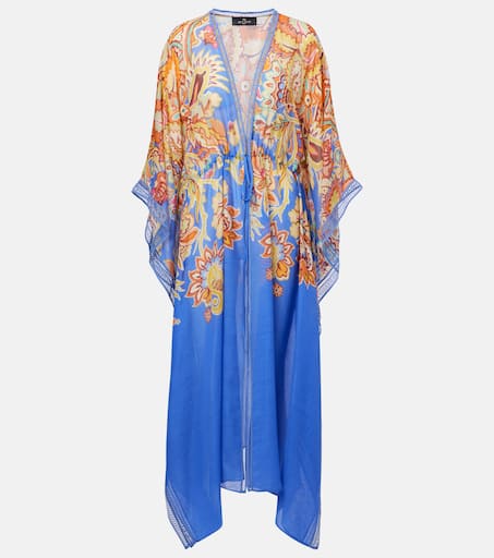 【関税&送料込】Etro Short Printed Silk Caftan ETRO Printed Silk Kaftan in Orange | endource