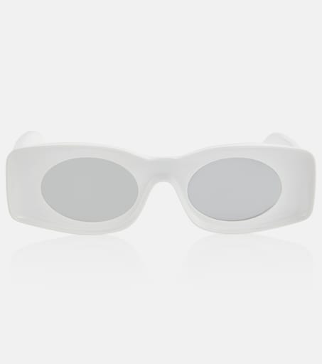 Authentic Loewe Paula’s Ibiza Rectangle Sunglasses, 49mm- White/Mirrored Loewe | Accessories | Authentic Loewe Paulas Ibiza Rectangle  main image 4