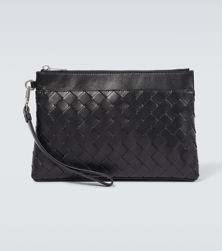 ま*ぶ様 BOTTEGA VENETA ブラックレザーケース Prism leather pouch in black - Bottega Veneta | Mytheresa