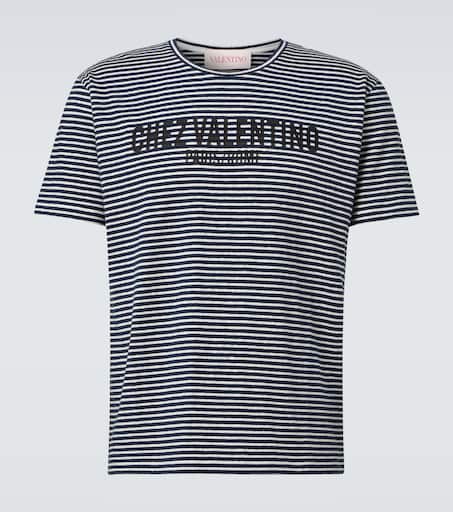 Tシャツ・カットソー Valentino Garavani Striped Chez Valentino T-Shirt VALENTINO GARAVANI - Striped Chez Valentino t-shirt | Leam