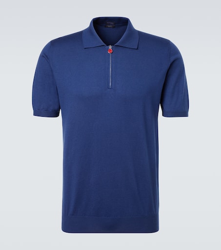 Kiton Cotton half-zip polo shirt