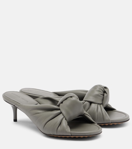 Cherry Knot leather mules